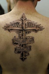 Cross With Wings Tattoo Design