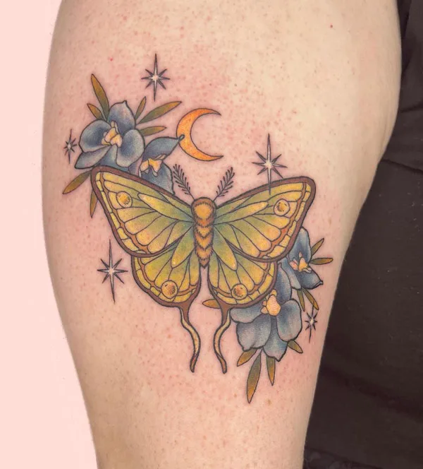 Moth and Birth Grow Tattoo in July