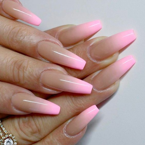 Pale Pink Ombré Nail