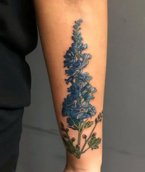 Personalized July Bloom Tattoo Design