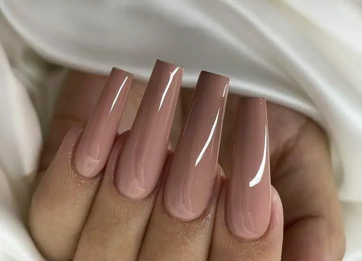 Pink Ombre Nude Nails