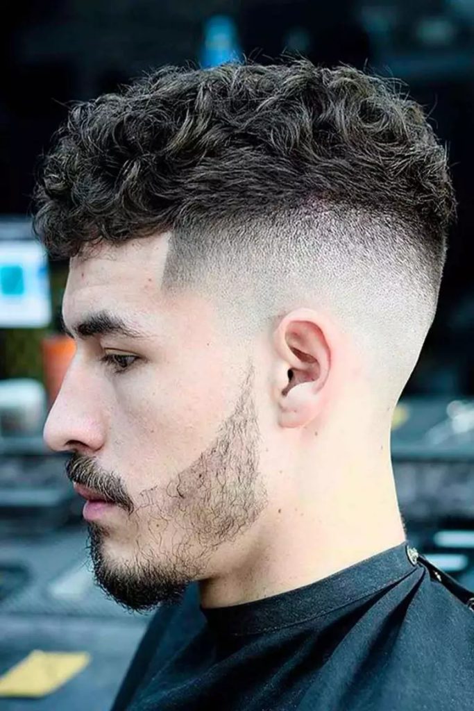 High Fade Curly Hair