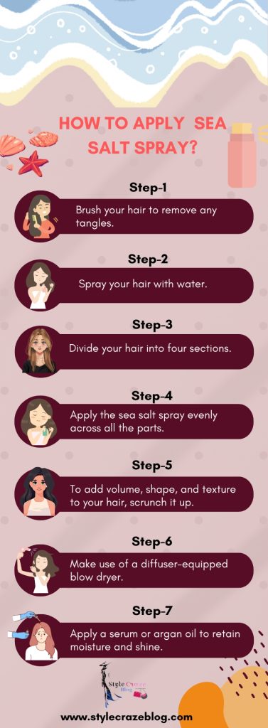 How to Apply sea salt Spray