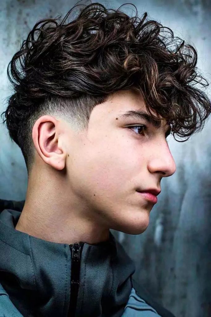 Long Curly Hair Fade