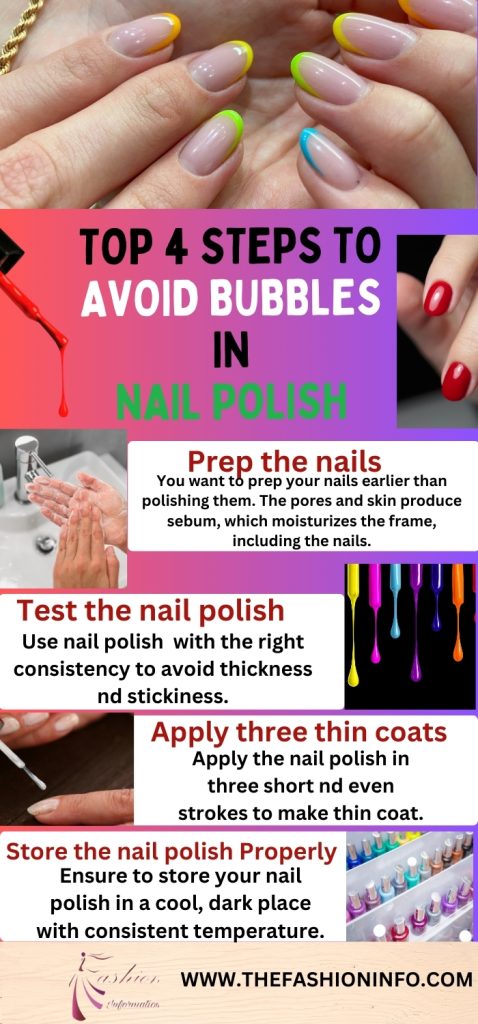 Top 4 steps to avoid bubbles in nail polish
