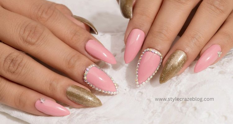Simple Wedding Nails for Bride